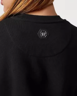 Czarna bluza z kryształowym logo