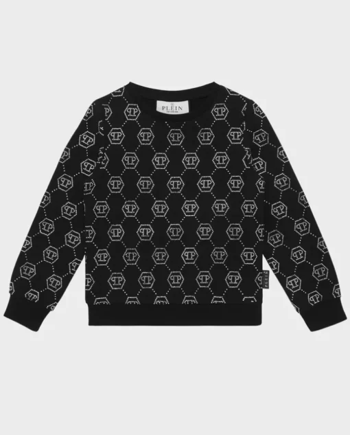 Czarna bluza z monogramem