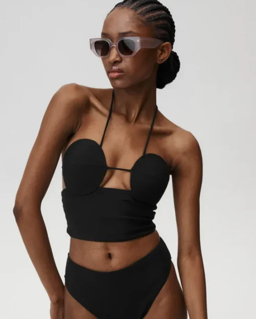 Czarna góra od bikini Naomi