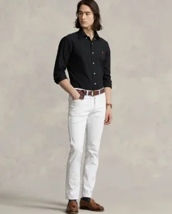 Czarna koszula Oxford Custom Fit