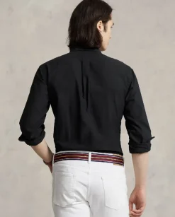 Czarna koszula Oxford Custom Fit