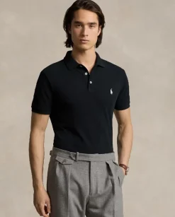 Czarna koszulka polo Custom Slim Fit