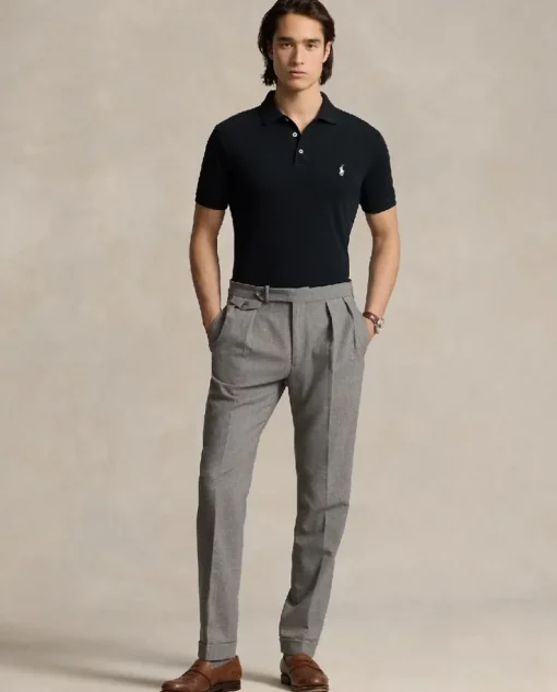 Czarna koszulka polo Custom Slim Fit