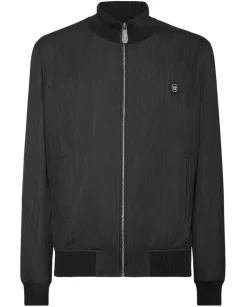 Czarna kurtka bomber