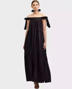 Czarna maxi sukienka Corato