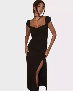 Czarna midi sukienka Annabelle