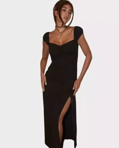 Czarna midi sukienka Annabelle