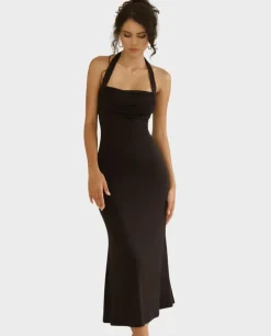 Czarna midi sukienka Valerie
