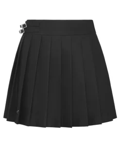 Czarna mini spódniczka z plisowaniem