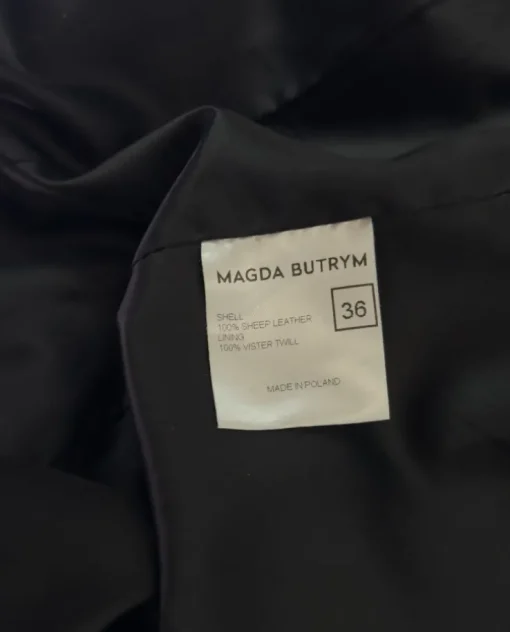Czarna ramoneska ze skóry
