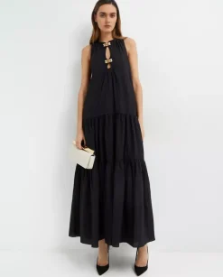 Czarna sukienka maxi