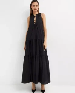 Czarna sukienka maxi