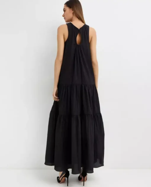 Czarna sukienka maxi