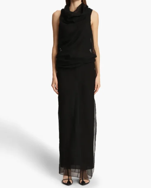 Czarna sukienka maxi Jeanty