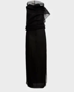 Czarna sukienka maxi Jeanty
