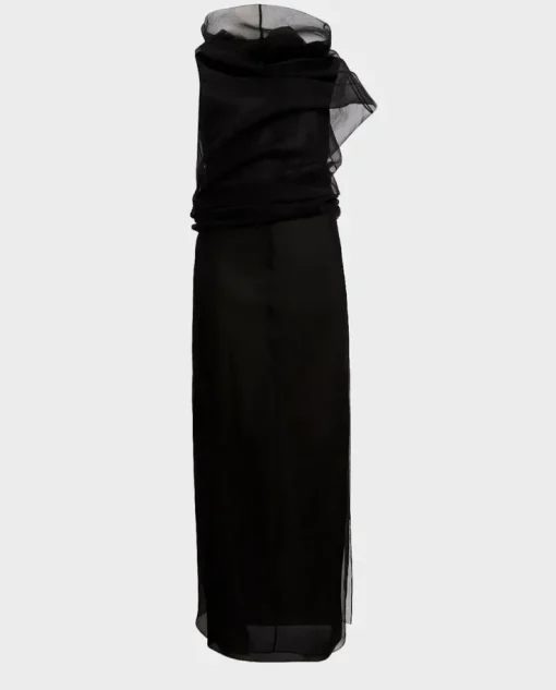 Czarna sukienka maxi Jeanty