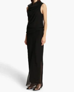 Czarna sukienka maxi Jeanty