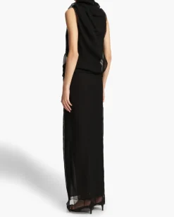Czarna sukienka maxi Jeanty