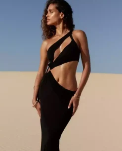 Czarna sukienka maxi Nadia