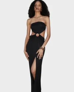 Czarna sukienka maxi Rachel