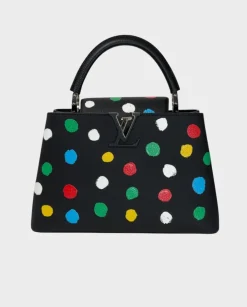 Czarna torebka Louis Vuitton x Yayoi Kusama