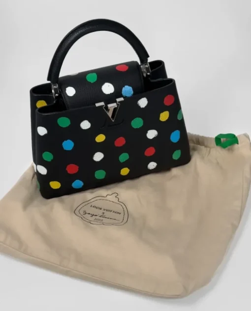 Czarna torebka Louis Vuitton x Yayoi Kusama