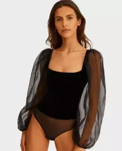 Czarne body Hazy Line