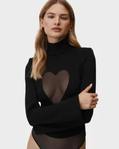 Czarne body Heart Out