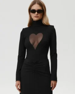 Czarne body Heart Out