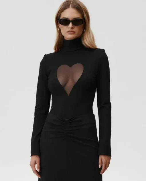Czarne body Heart Out