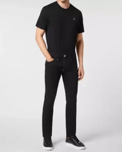 Czarne jeansy Skull&Bones Super Straight