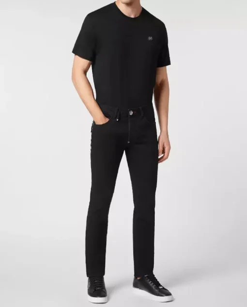 Czarne jeansy Skull&Bones Super Straight