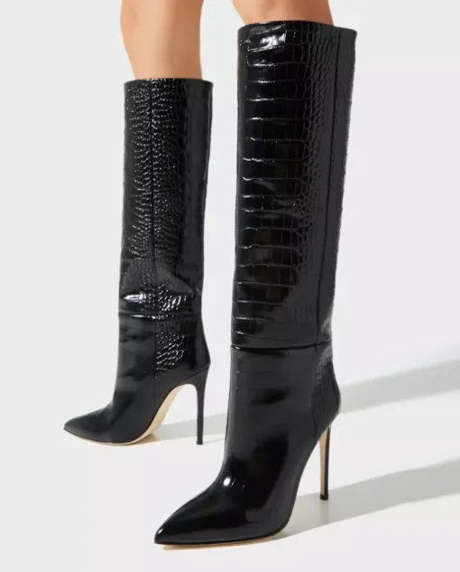 Czarne kozaki na obcasie Stiletto Boot
