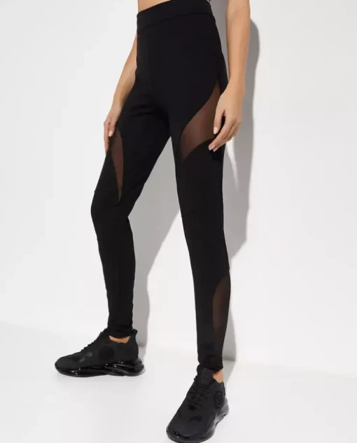 Czarne legginsy Biker