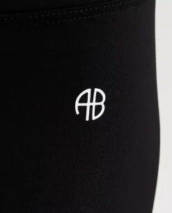 Czarne leginsy z logo