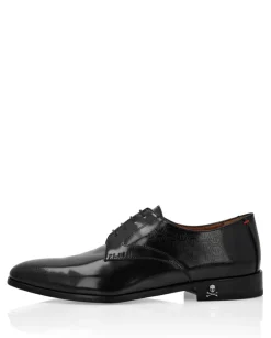 Czarne skórzane buty