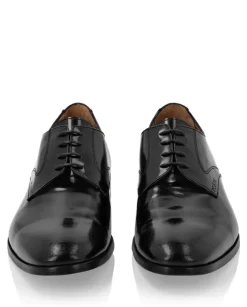 Czarne skórzane buty