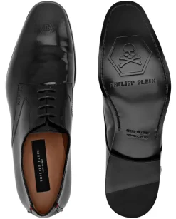 Czarne skórzane buty