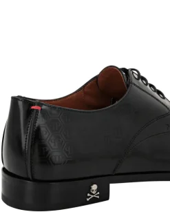Czarne skórzane buty