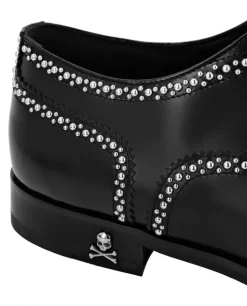 Czarne skórzane buty Gothic