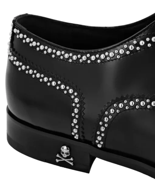 Czarne skórzane buty Gothic