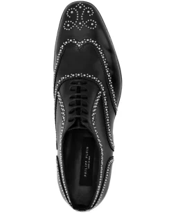 Czarne skórzane buty Gothic
