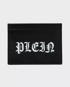 Czarne skórzane etui na karty Gothic