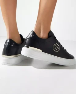 Czarne skórzane sneakersy Hexagon