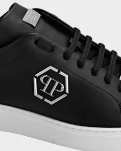 Czarne skórzane sneakersy Hexagon