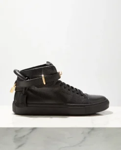 Czarne skórzane sneakersy 100MM
