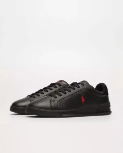 Czarne sneakersy z czerwonym logo
