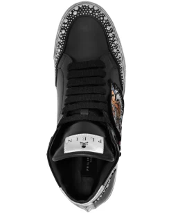 Czarne sneakersy z wysoką cholewką