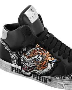 Czarne sneakersy z wysoką cholewką