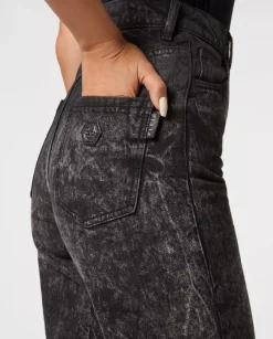 Czarne spodnie jeansowe z logo Palace Fit